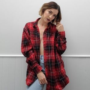 Classic Red and Black Flannel Long Sleeve